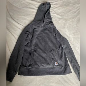 Grey carharrt hoodie kids large (12-14) fits like a women’s small
